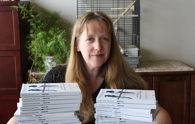 See, it's real.  Here I am with stacks of beautiful, traditionally published books I wrote myself